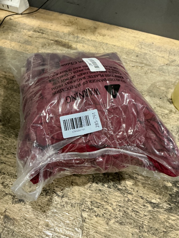 View 2 of 12Pack Wine Red Cheesecloth Table Runner 20x120inch Gauze Table Runners