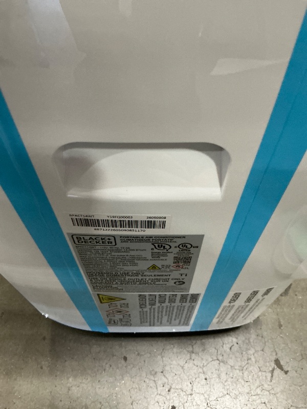 View 5 of **window kit damaged** BLACK+DECKER Smart Portable Air Conditioner, 14,000 BTU, BPACT14WT, White
