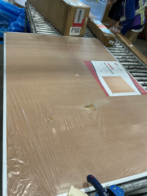 View 2 of *&*DAMAGED**VIZ-PRO Large Cork Bulletin Board, 72 X 48 Inches, Wall-Mounted Corkboard with Silver Aluminium Frame for School, Office, and Home 6' X 4'