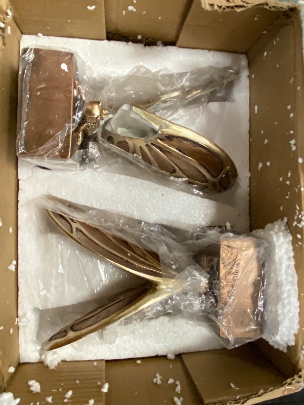 View 3 of **USED/DAMAGED** Kakizzy Vintage Brown Butterfly Bookends,Resin Book Ends for Shelves,Heavy Duty Decorative Bookends,Creative Book Stopper Holder Decor for Desk Home Office,Shelf Decoration,Gifts for Mother's Day