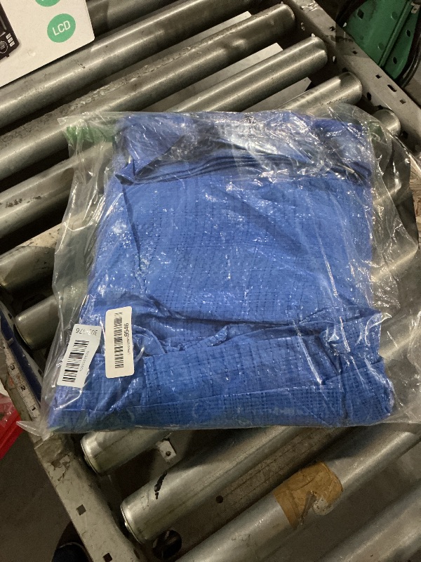 View 1 of ** STOCK PHOTO FOR REFERENCE ONLY   20 ft X 14 ft Waterproof Multi Purpose Blue Tarp Poly Cover for Roof Car