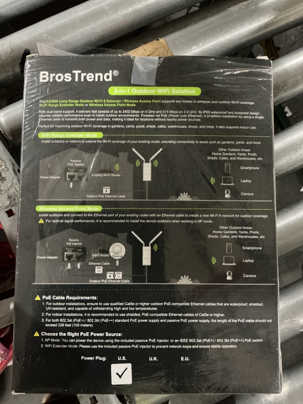 View 4 of ** FACTORY SEALED ***BrosTrend AX3000 Outdoor WiFi 6 Extender
