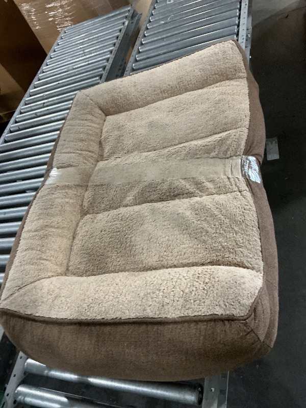 View 2 of * STOCK PHOTO FOR REFERENCE ONLY Serta Orthopedic Quilted Couch Dog Bed for Pets, Chocolate Brown (X-Large)