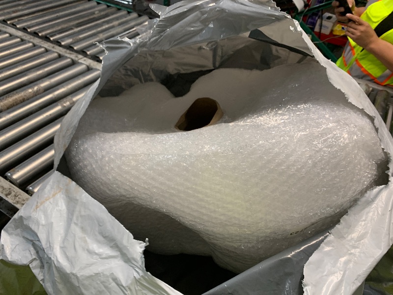 View 3 of *** SHAPE DISTORTED FROM SHIPPING ***
Amazon Basics Perforated Bubble Wrap, 12" x 175 ft, Clear