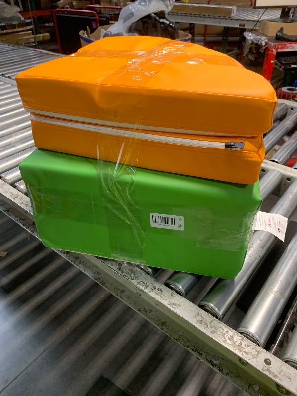 View 4 of *** PARTIAL SET ***
*** ONLY INCLUDES PICTURED GREEN RECTANGLE & 2 ORANGE QUARTER CIRCLE PIECES ***
TODIBY 4-Piece Soft PU Leather Toddlers Climbing Toys, Foam Climbing Blocks for Toddlers, Baby Play Set Foam Climb Structures for Toddler 3+, Indoor Crawl 