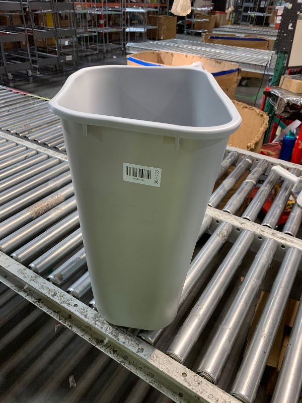 View 2 of *** SLIGHTLY BOWED OUT, EVIDENT IN ATTACHED PICTURES ***
Rubbermaid Commercial Products Wastebasket, Gray, 10.25-Gallon