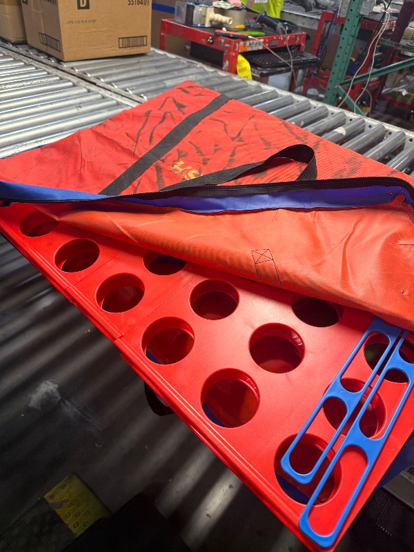 View 2 of ***STOCK PHOTO FOR REFERENCE ONLY***
GADFISH Giant 4 in A Row - 2.6 FT Tall Outdoor 4 in A Row Perfect for Indoor & Outdoor Use, 4-to-Score Giant Game Set for Kids & Adults, with 42 Jumbo Rings & Quick-Release Slider (Red & Blue)
