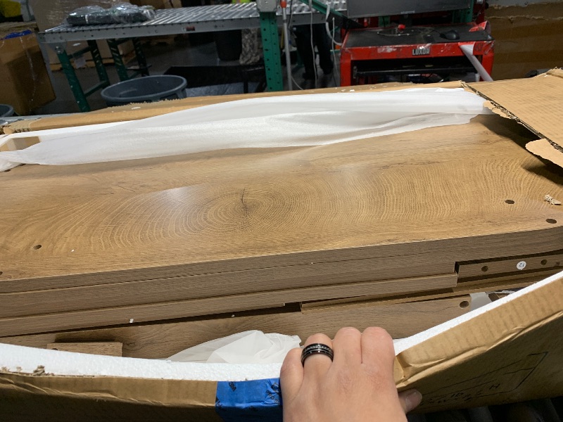 View 3 of ***FACTORY SEALED OPENED FOR INSPECTION***
Lecafur HL 70.9" Oval Dining Table 6 Seater, Modern Kitchen Table, Brown