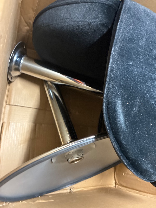 View 3 of ***PARTIAL SET- PRICE ADJUSTED***VECELO Bar Stools Set of 4, Adjustable Barstools with Back, Velvet Armless Counter Height Stool Kitchen Island Stool Swivel Bar Chairs for Pub Dining Room Living Room, Black