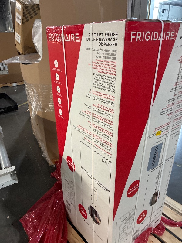 View 4 of ***FACTORY SEALED***Frigidaire Platinum Fridge Freezer Combo, 7.5 cu. ft. Capacity Apartment Size Fridge with Freezer, Built-in Water Dispenser, Quicksilver
