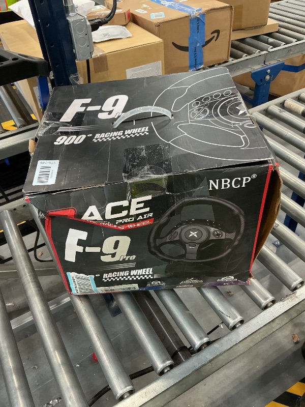 View 2 of NBCP 900° Racing Wheel with Pedals, 11" Wheel for PC Truck SimulatorAdjustable Height