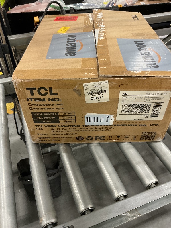 View 2 of TCL 42 Inch Low Profile Ceiling Fan with Light & Remote, Black