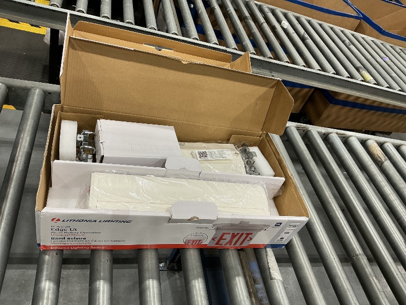 View 2 of Lithonia Lighting Basics Edge-lit LED Exit Sign with Red Letters, Universal Mount Emergency Exit Only Sign, Ni-Cad Battery Backup (BE W R UM M2)