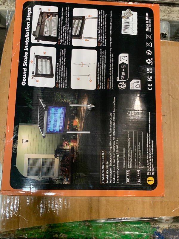 View 2 of [MISSING PARTS] Jinyeda Solar Bug Zapper with USB-C Charging