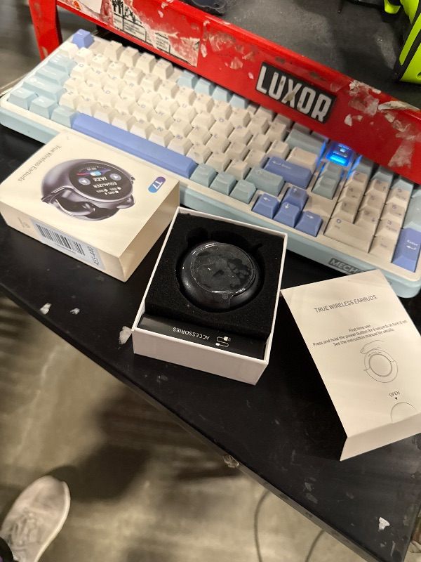 View 3 of [DAMAGED] TRAUSI Wireless Earbuds with Smart Touch Screen - Bluetooth 5.4 Noise Cancelling