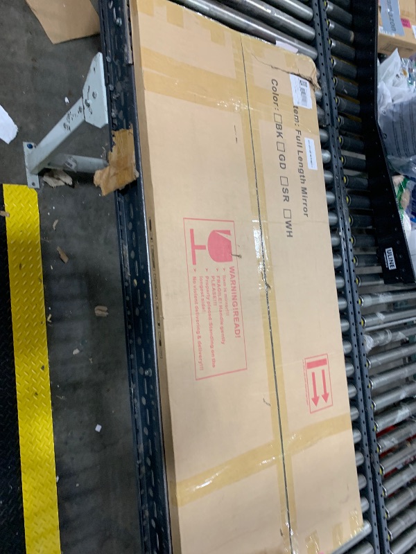 View 2 of MYSUNORIA 57"x24" Frameless Tempered Glass Workout Mirrors - 2 Pieces