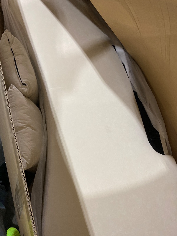 Photo 1 of Container Furniture Direct Curved Sofa, 90" Velvet Couch, Ivory