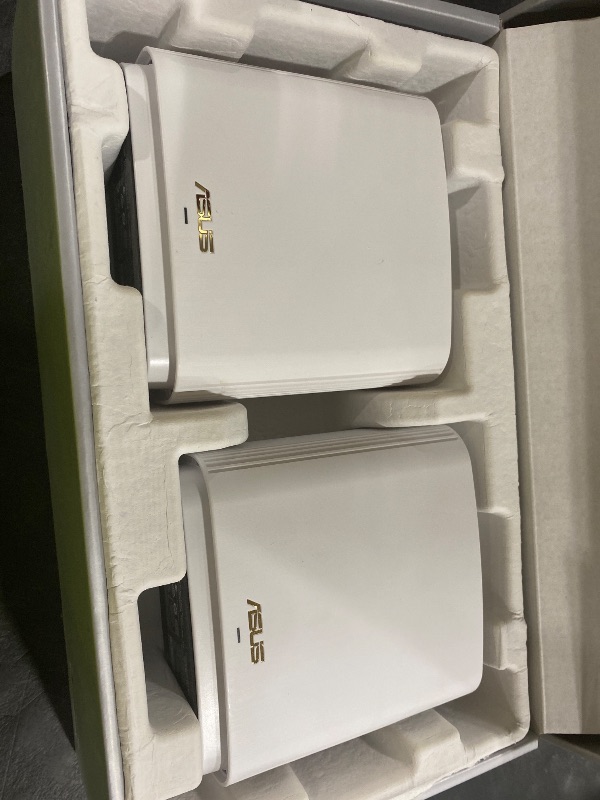 Photo 1 of ASUS ZenWiFi AX6600 Tri-Band Mesh WiFi 6 System (XT8 2PK) - Whole Home Coverage up to 5500 sq.ft & 6+ Rooms, AiMesh, Included Lifetime Internet Security, Easy Setup, 3 SSID, Parental Control, White