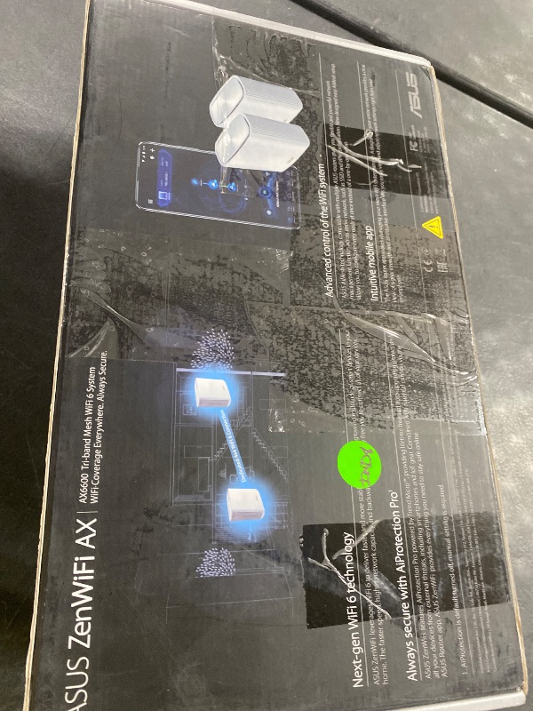 Photo 1 of ASUS ZenWiFi AX6600 Tri-Band Mesh WiFi 6 System (XT8 2PK) - Whole Home Coverage up to 5500 sq.ft & 6+ Rooms, AiMesh, Included Lifetime Internet Security, Easy Setup, 3 SSID, Parental Control, White