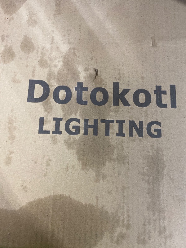 Photo 1 of DotoKotl Modern LED Chandelier - Black Gold