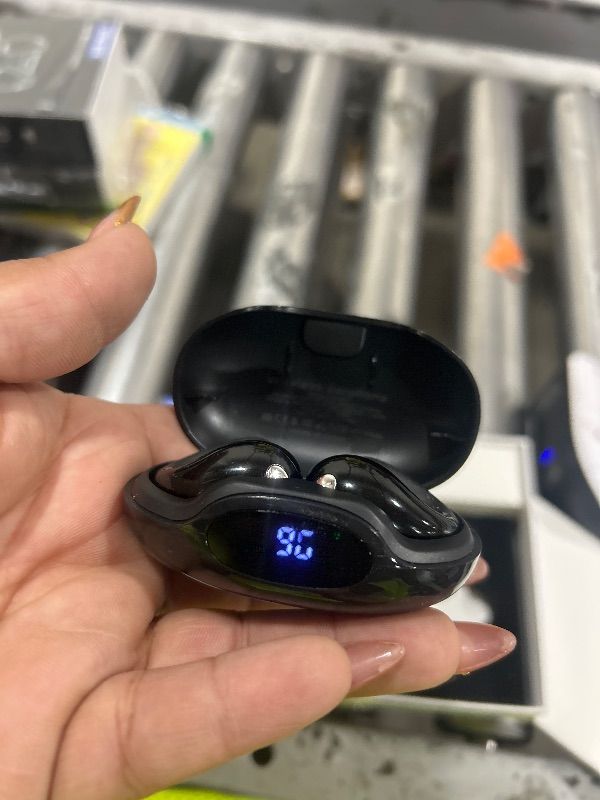 Photo 1 of Open Ear Earbud Wireless Bluetooth 5.4, Clip on Ear Buds with AI Translation Earbuds Real Time 50H Playtime & Crystal Clear Sound Bone Conduction Earbuds for Travel, Business, Sports (Black)