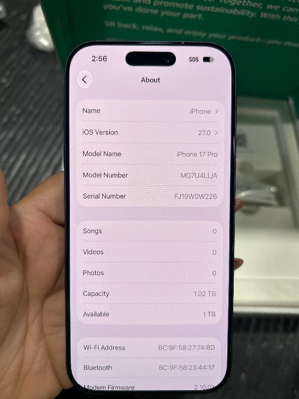Photo 1 of Apple iPhone 17 Pro 1TB Deep Blue Unlocked (Renewed Premium)