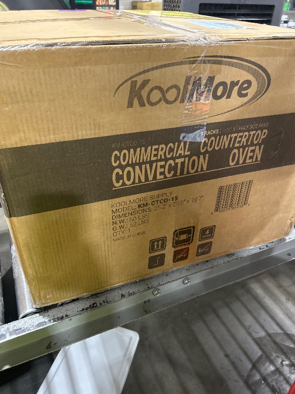 Photo 1 of KoolMore 23 in. Commercial Countertop Convection Oven for Half-Size Pans with 4 Racks 1600W of Power in Stainless-Steel, ETL Listed for Safety and Sanitation (KM-CTCO-15)
