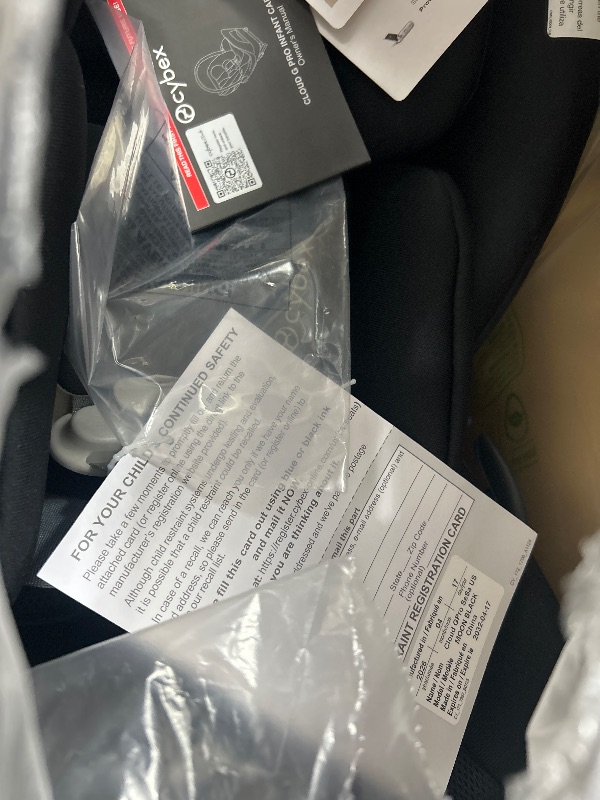 Photo 1 of Cybex Cloud G Pro Rear Facing Baby & Infant Car Seat - Moon Black