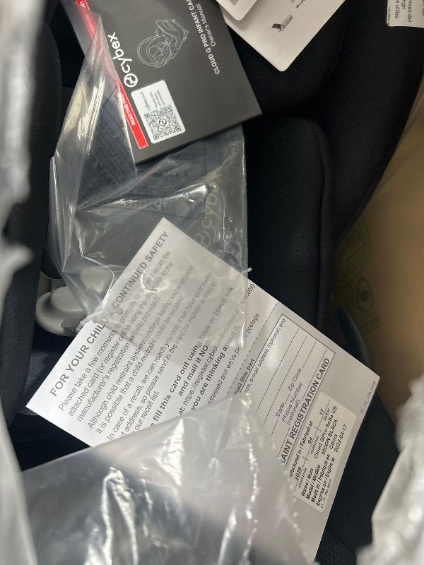 Photo 1 of Cybex Cloud G Pro Rear Facing Baby & Infant Car Seat - Moon Black