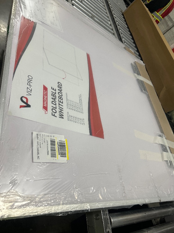 View 2 of VIZ-PRO Magnetic Dry Erase Whiteboard, 96" x 48", Foldable