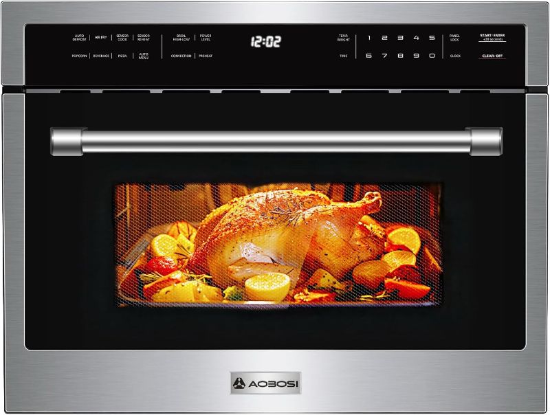 Photo 1 of AAOBOSI 24 Inch Built-in Microwave Convection Oven,1.6Cu.Ft Air Fryer Combo | 1000W,Sensor Cooking & Auto Menu,11-level Power More Than 12 Cooking Modes...
