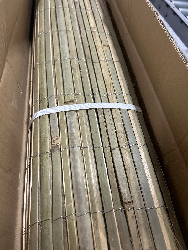 Photo 1 of Gardgue Natural Bamboo Slat Screening, 6.5ft x 13ft Bamboo Fence Panel