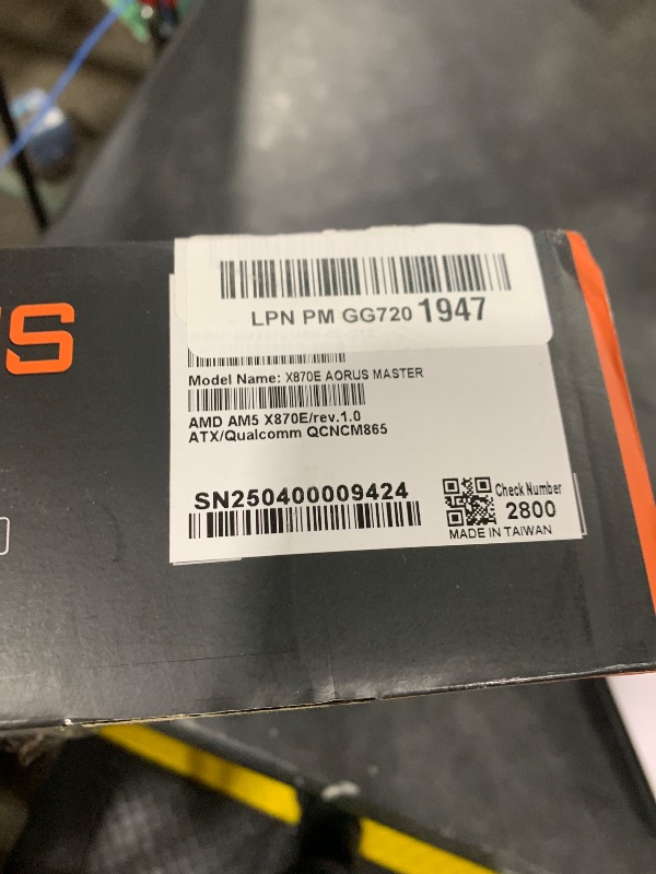 Photo 1 of GIGABYTE X870E AORUS Master Motherboard