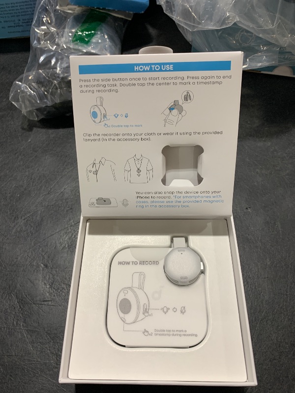 View 2 of soundcore Work by Anker, Coin-Sized AI Voice Recorder, 8GB, MFi Certified