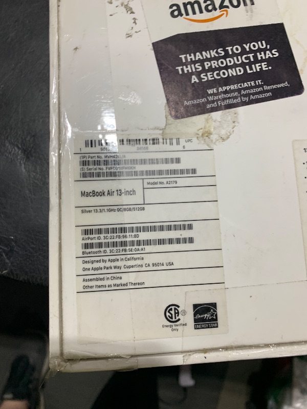 Photo 1 of Apple MacBook Air 13-inch Retina 8GB RAM 512GB SSD - Silver