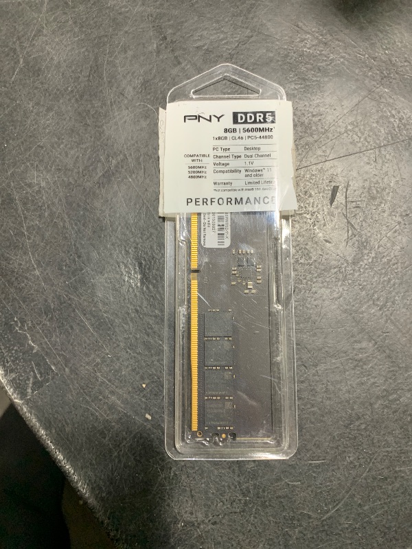 Photo 1 of PNY DDR5 8GB (1x8GB) 5600MHz CL46 Performance Desktop Memory