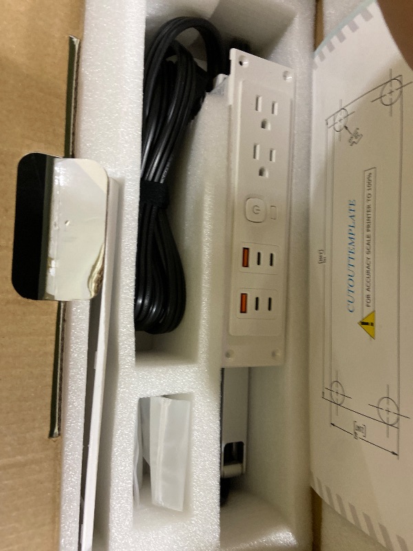 Photo 1 of in-Drawer Outlet Kit & Charging Station, PD30W, 2 AC, 4 USB-C + 2 USB-A