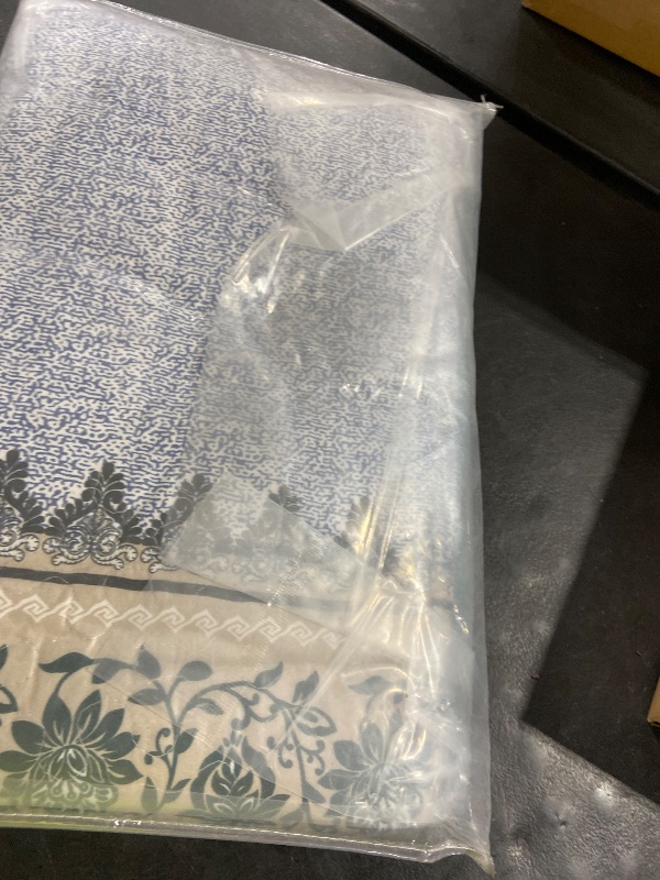 View 3 of Travan King Quilt Set with Shams, Microfiber, Blue Ocean