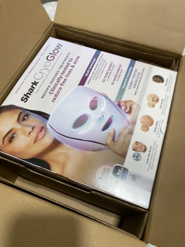 View 3 of Shark CryoGlow LED Face Mask with Under-Eye Cooling