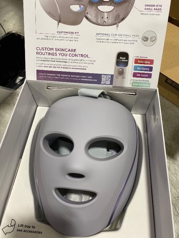 View 4 of Shark CryoGlow LED Face Mask with Under-Eye Cooling