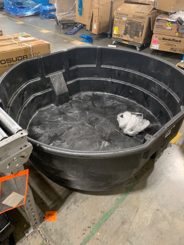 Photo 1 of Rubbermaid Commercial Products Stock Tank 300-Gallons Structural Foam Heavy Duty Container for Livestock/Animal/Cattle Feed & Water Outdoor Homemade Pool/Hot Tub/Bathtub & Pet Cleaning/Dog Wash