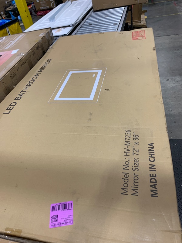 View 2 of Hivone 72"X36" LED Bathroom Mirror with Lights, UL Listed