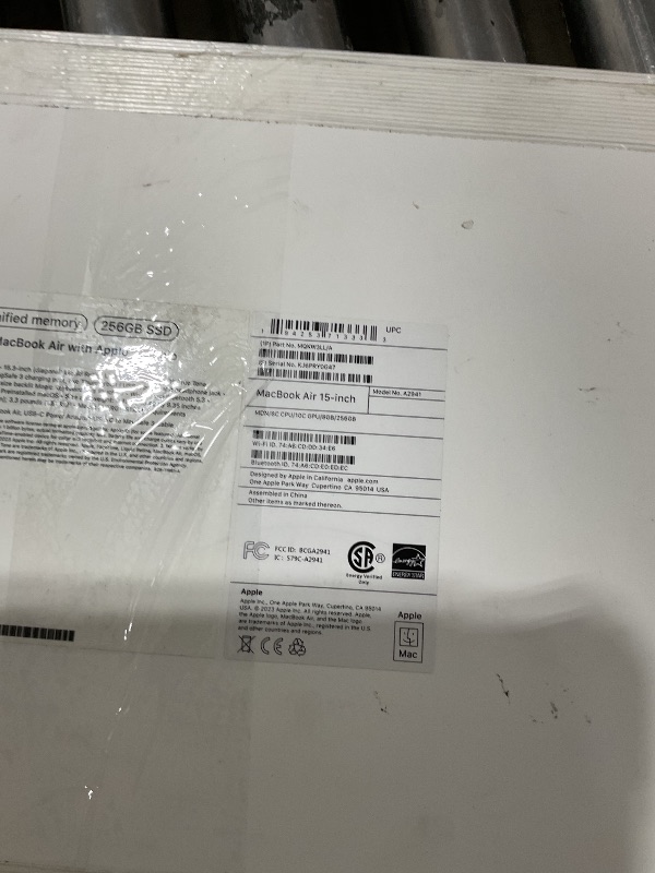 View 4 of Apple 2023 MacBook Air Laptop with M2 chip: 15.3-inch Liquid Retina Display, 8GB Unified Memory, 256GB SSD Storage, 1080p FaceTime HD Camera, Touch ID. Works with iPhone/iPad; Midnight