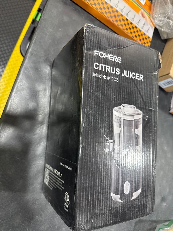 View 2 of FOHERE Electric Citrus Juicer with 2 Cones, Automatic Orange Juicer Machine
