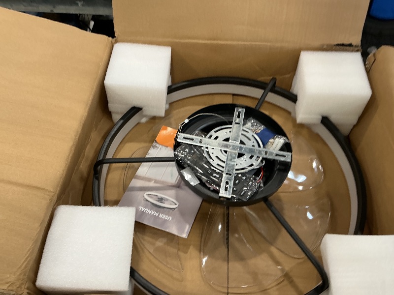 View 3 of Amceiling 20-inch Black Ceiling Fan with Light