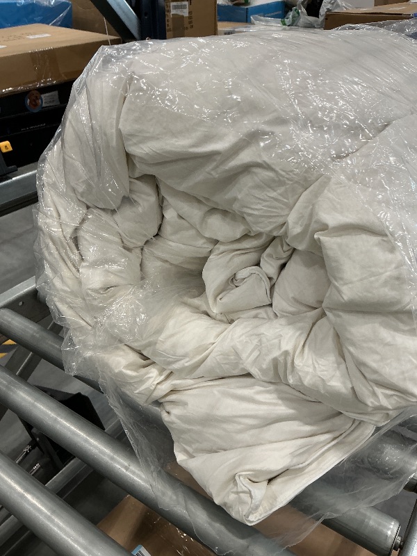 Photo 1 of TOPGREEN Feather Down Comforter Super King, 100% Organic Cotton