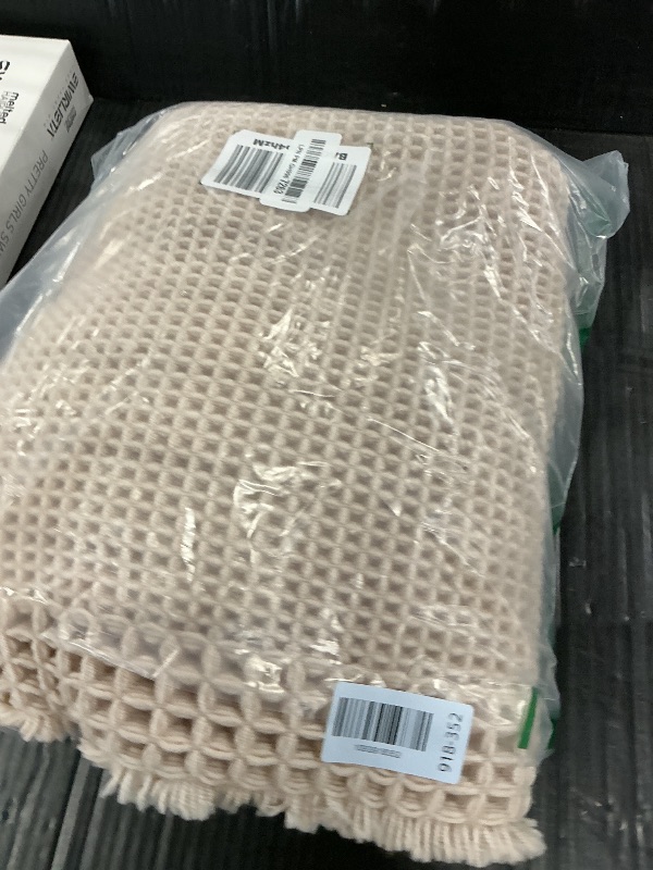 Photo 1 of RESARE Waffle Bathroom Runner Rug 24"x72" Pale Beige