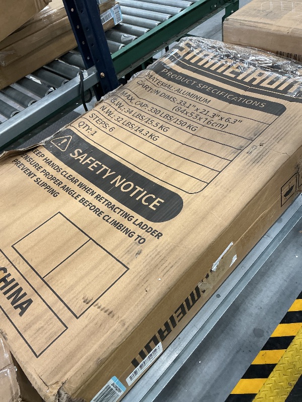 Photo 1 of SINMEIRUN Telescoping Ladder, 12.5 FT, 330 lbs Capacity