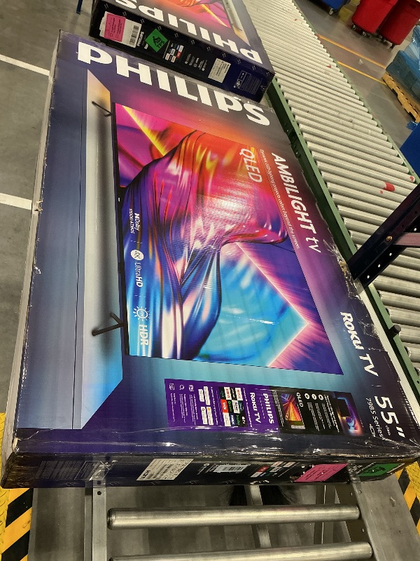 View 6 of Philips 55 Inch 4K Ambilight QLED Roku TV, UHD 2160p,7985 Series