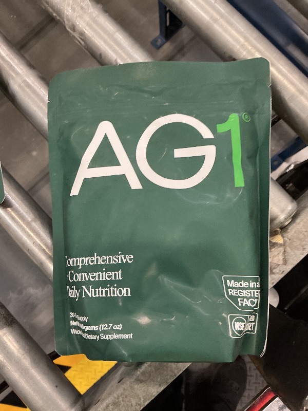 Photo 1 of AG1 Greens Powder Refill Pouch – 75 Vitamins, Multivitamin & Probiotic | Gut Health Support | Vegan, Keto, Gluten Free | Athletic Greens Supplement - Pouch Only, Classic Formula EXP 02/2027